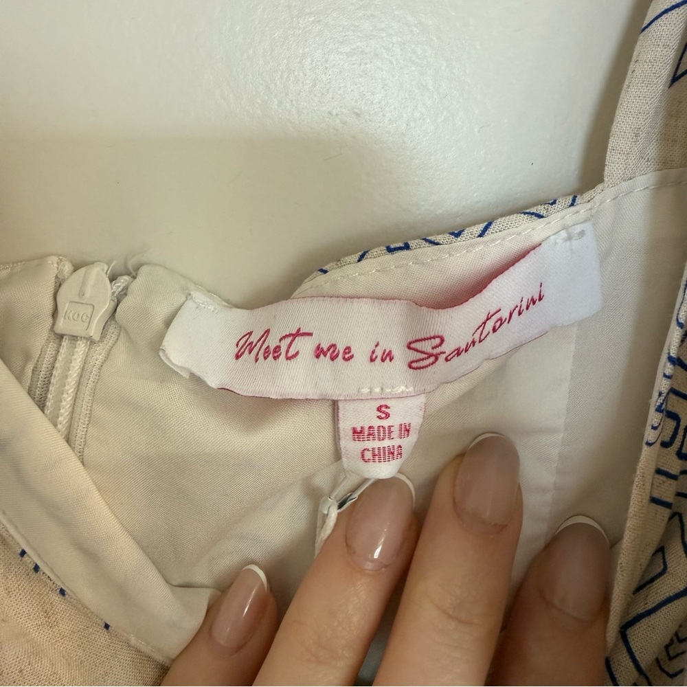 Meet Me in Santorini Sun Pattern Dress-NWT - Picture 3 of 9